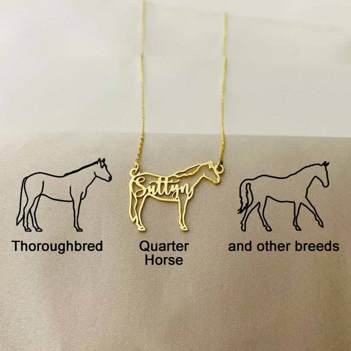 Collier avec pendentif personnalisé pour amoureux des chevaux - image 5