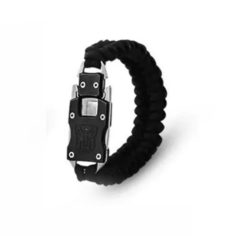 Bracelet de survie tactique d'urgence en plein air avec couteau caché - Noir - image 12
