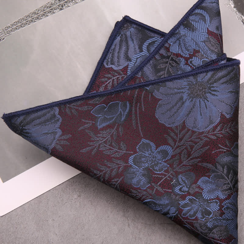 Cravate élégante à fleurs bleuet pour homme - BleuetBleu - Pochette uniquement - image 1