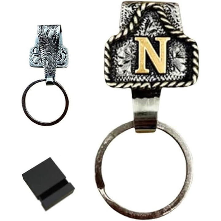 Porte-clés rétro en métal style cowboy western - N - image 16