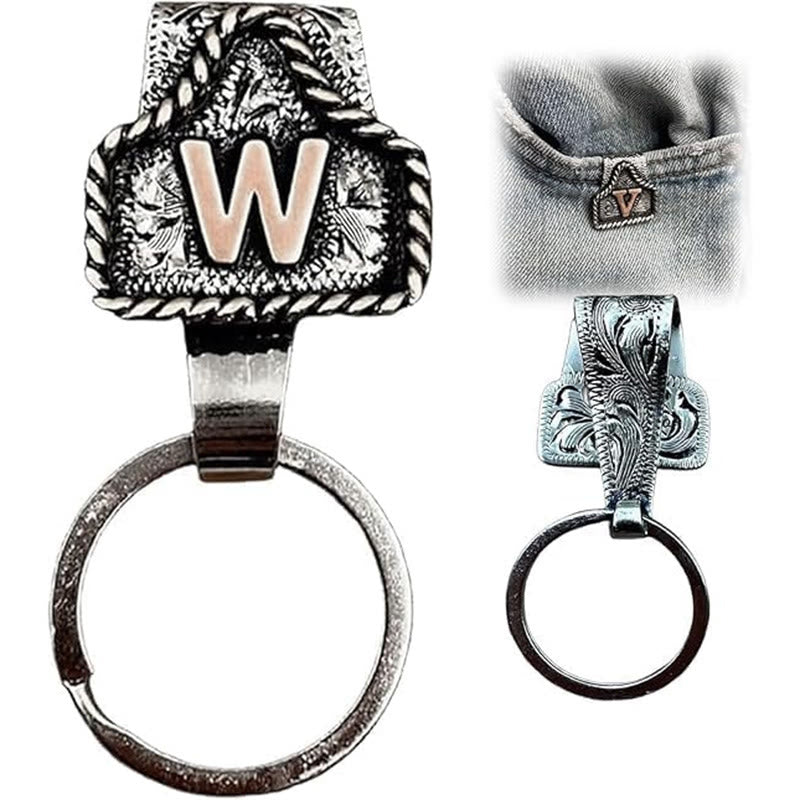 Porte-clés rétro en métal style cowboy western - W - image 24