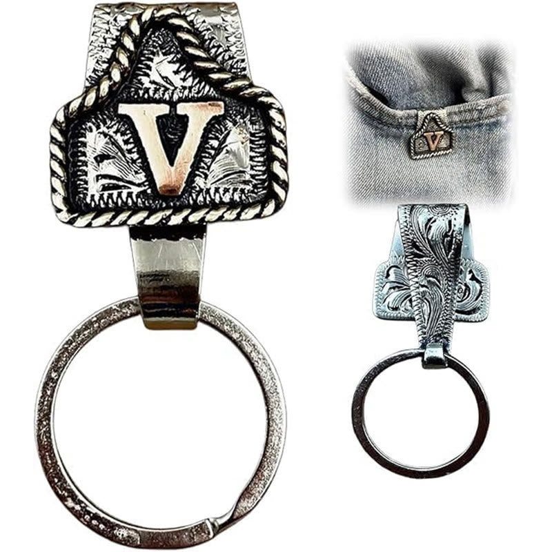 Porte-clés rétro en métal style cowboy western - V - image 23