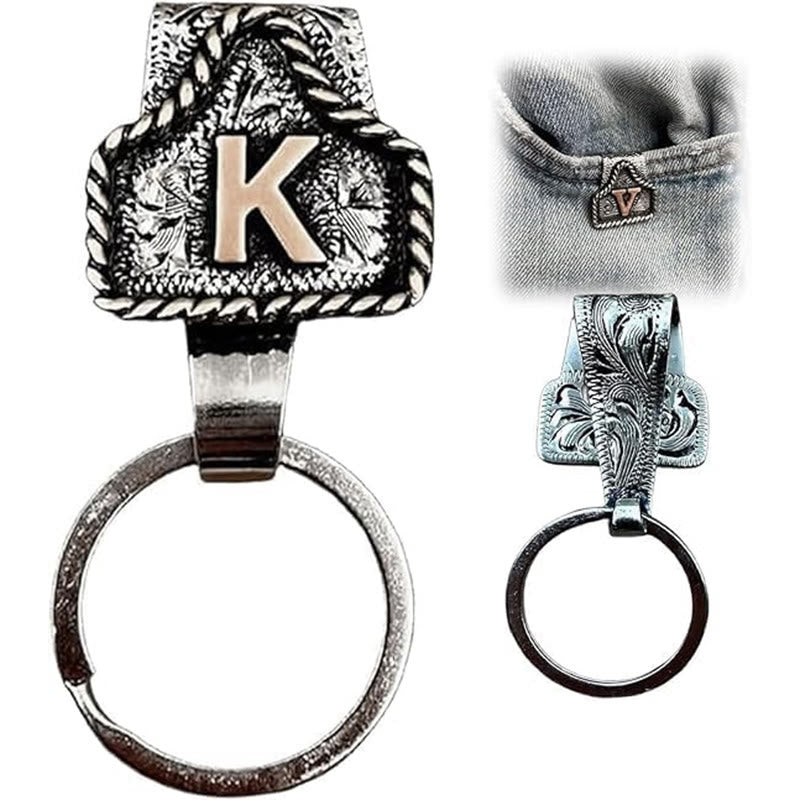 Porte-clés rétro en métal style cowboy western - K - image 13