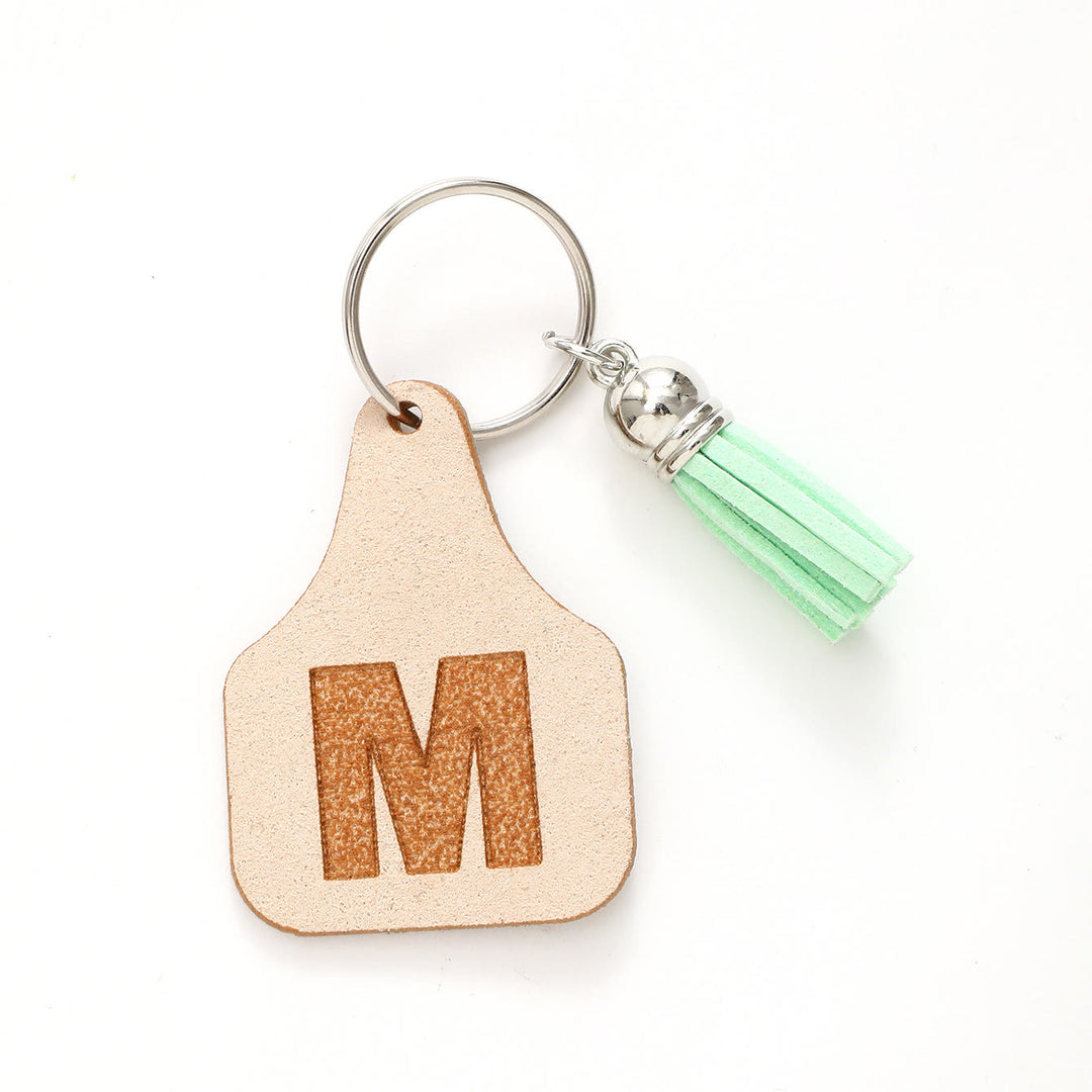 Porte-clés à pompon vert avec lettres de style minimaliste de ferme - M - image 15