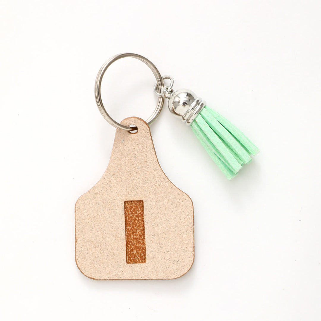 Porte-clés à pompon vert avec lettres de style minimaliste de ferme - je - image 11