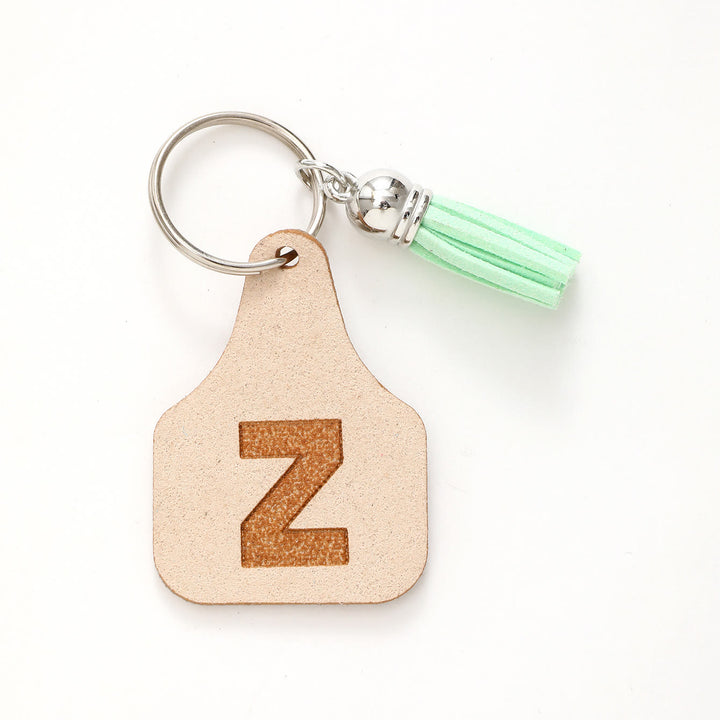 Porte-clés à pompon vert avec lettres de style minimaliste de ferme - Z - image 28
