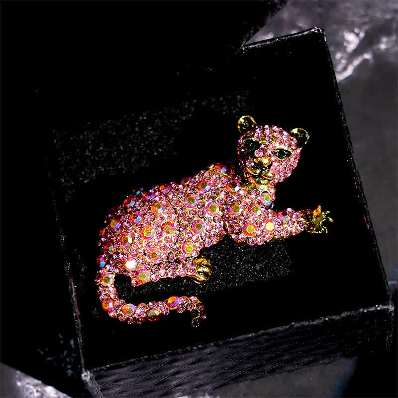 Grande broche de luxe en strass scintillants pour homme, motif tigre majestueux - image 18