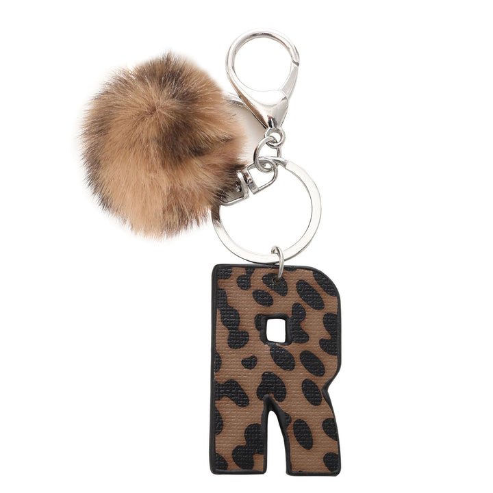 Porte-clés en cuir à imprimé léopard de style occidental avec boule en peluche - R - image 20