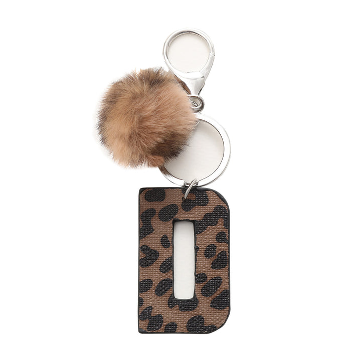 Porte-clés en cuir à imprimé léopard de style occidental avec boule en peluche - D - image 6