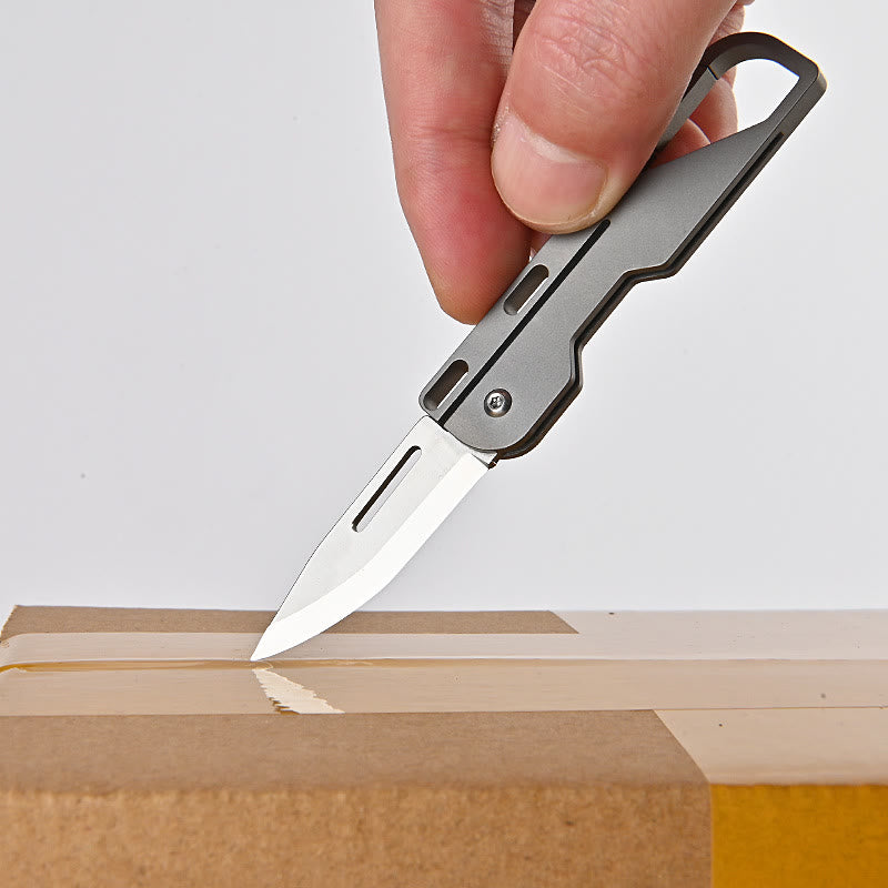 Couteau pliant multifonctionnel en alliage de titane avec porte-clés EDC - image 6