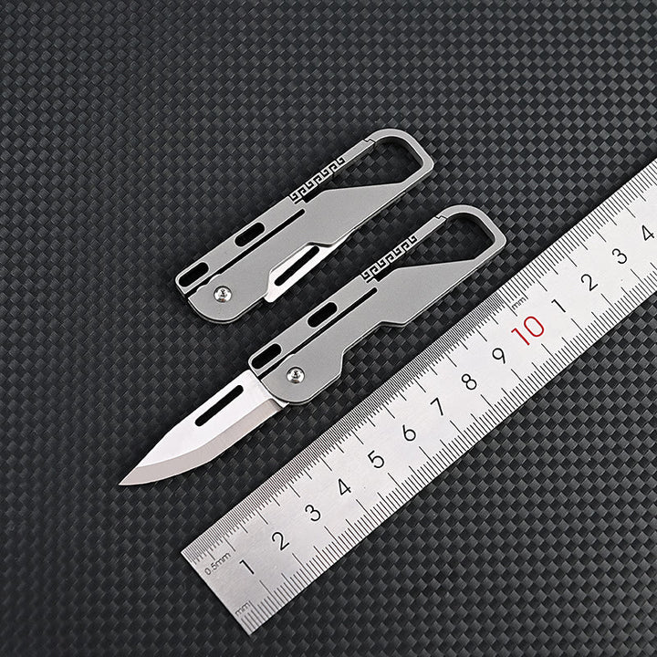 Couteau pliant multifonctionnel en alliage de titane avec porte-clés EDC - image 8