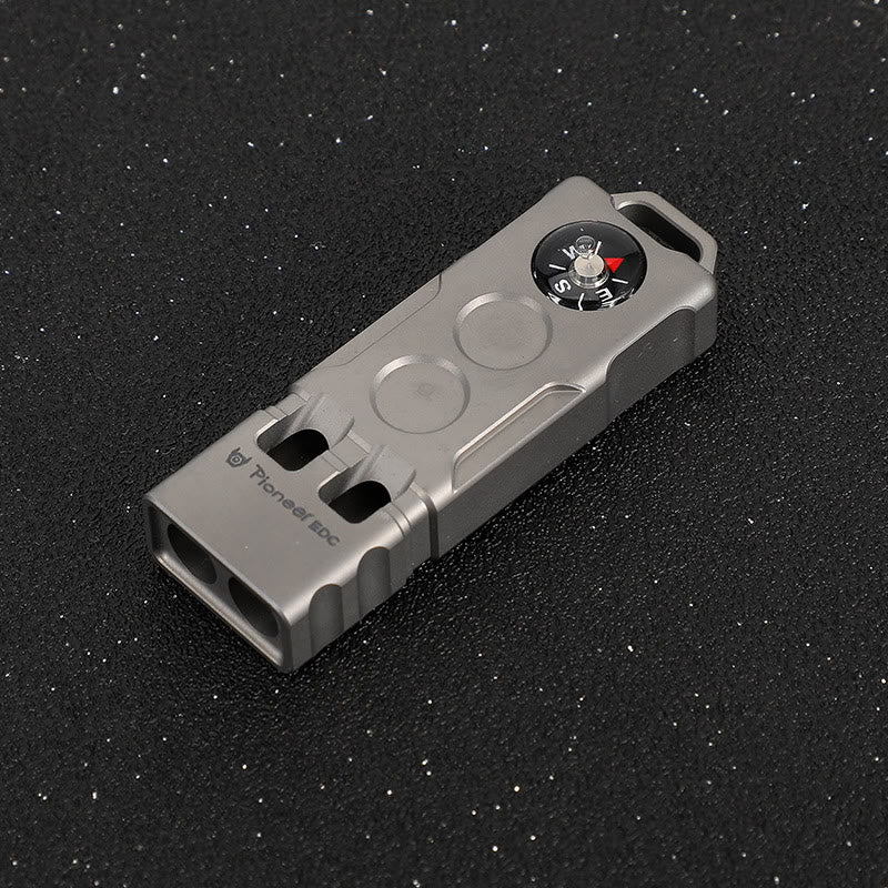 Boussole et sifflet de survie 2 en 1 EDC à double tube et décibels élevés - Sablage - image 11