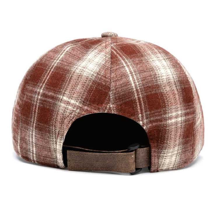 Béret à carreaux polyvalent, style rétro artistique, automne et hiver - image 5