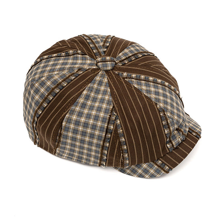 Béret rétro à couleurs contrastées, idéal pour le printemps et l'été - image 4