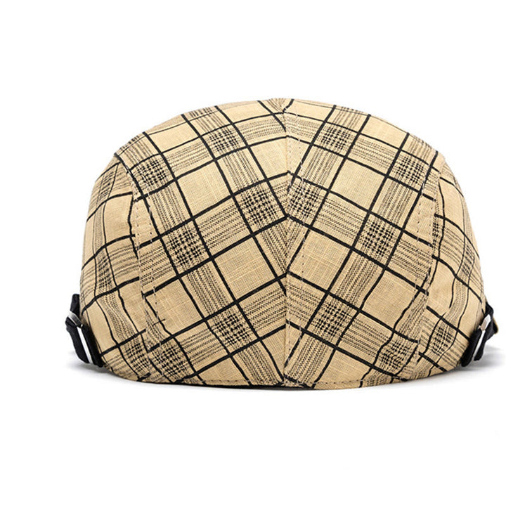 Béret en pur coton à rayures et à carreaux, tendance printemps-été - image 4