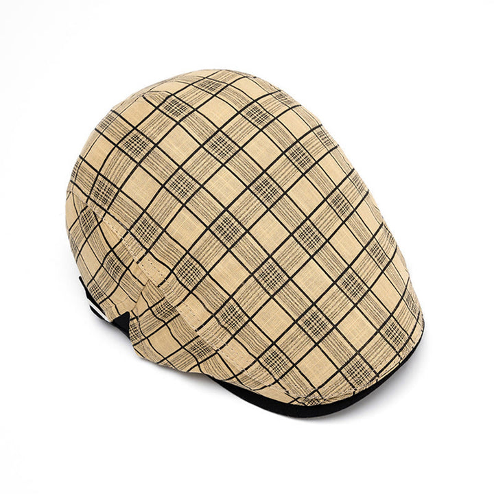 Béret en pur coton à rayures et à carreaux, tendance printemps-été - image 5