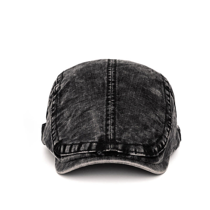 Béret en pur coton délavé de style britannique printemps et été - image 4