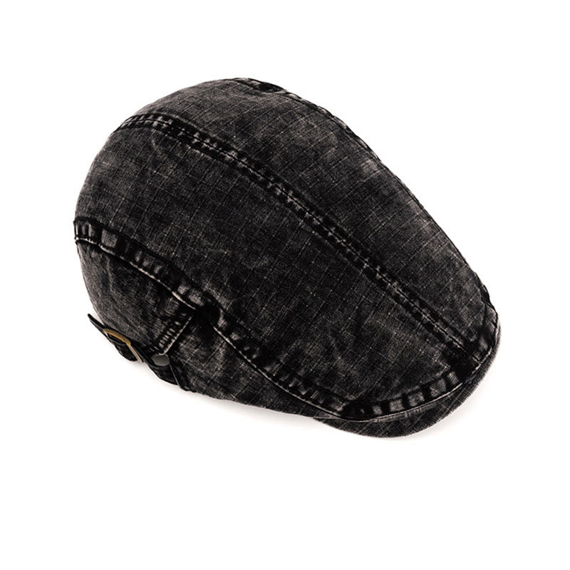 Béret en pur coton délavé de style britannique printemps et été - image 6