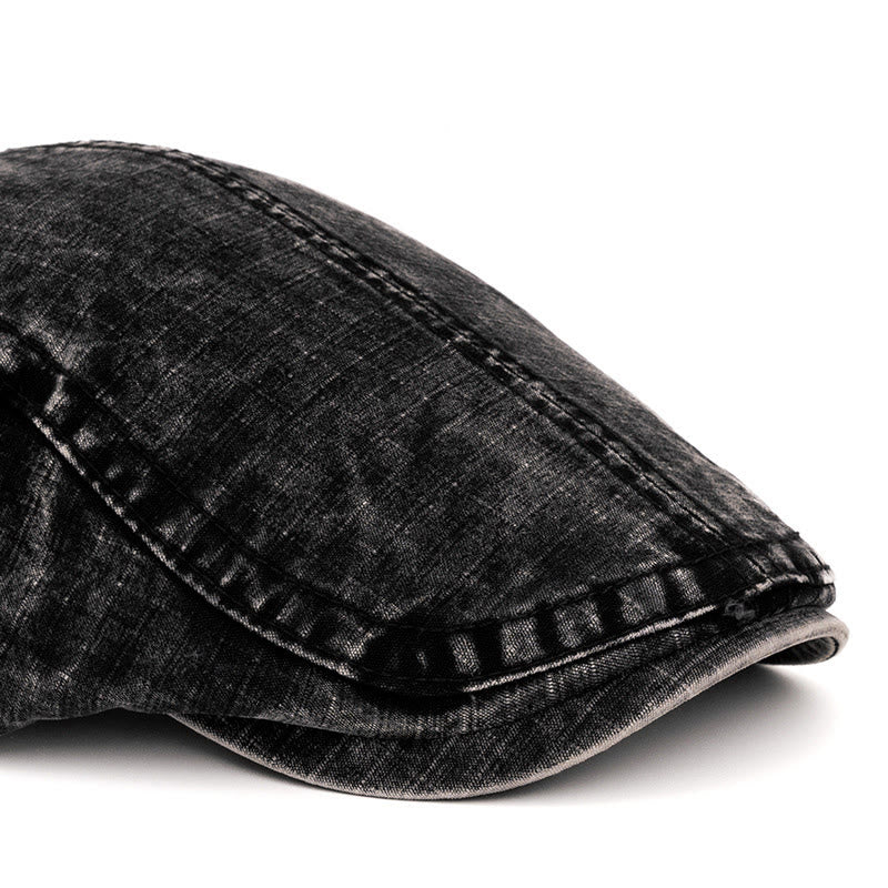 Béret en pur coton délavé de style britannique printemps et été - image 3