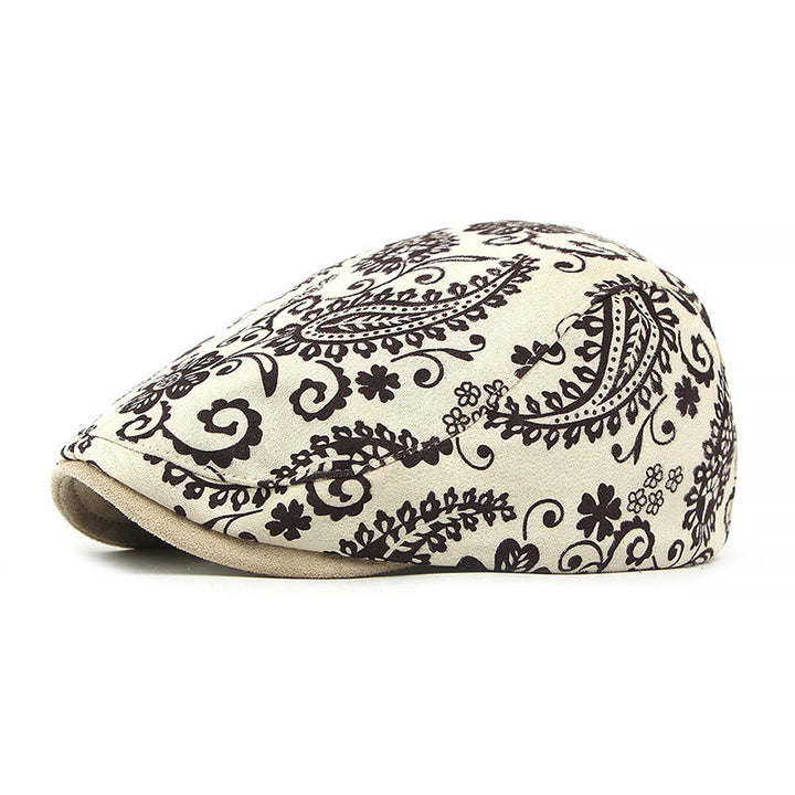 Béret personnalisé à imprimé noix de cajou de style ethnique - Beige - Réglable (21 5/8"-22 7/8") - image 9