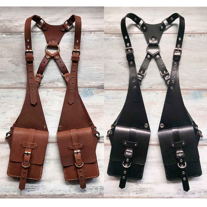 Sac à bandoulière en cuir antivol style punk rétro pour téléphone portable - image 7