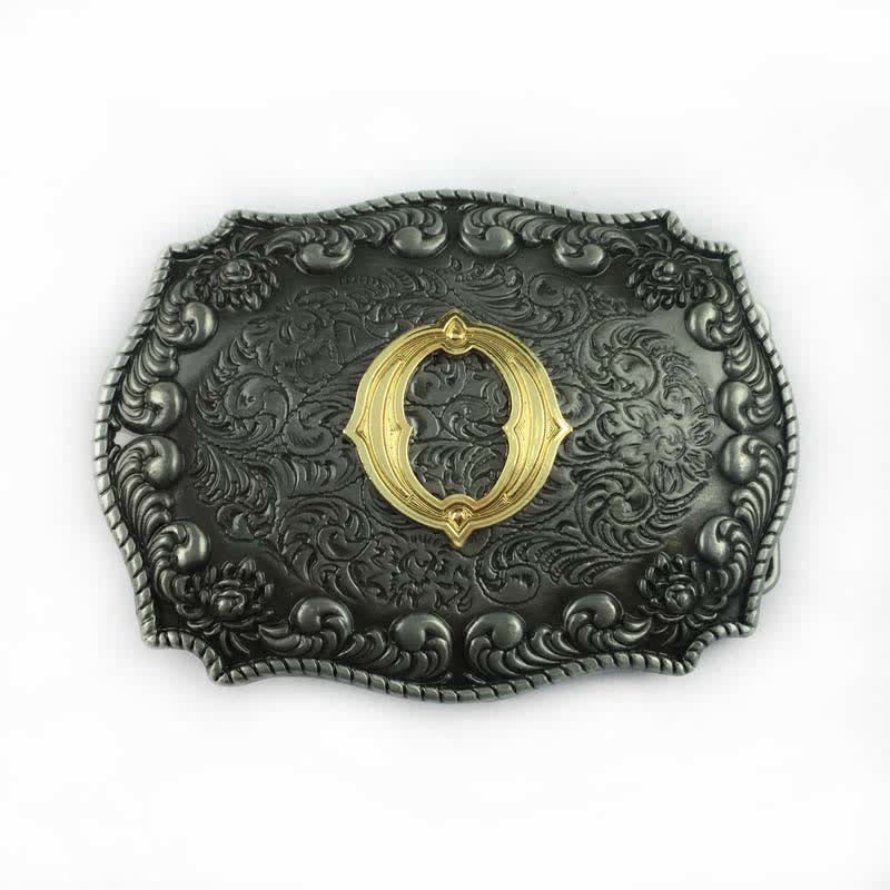 Ceinture en cuir à boucle initiale pour homme avec lettres de l'alphabet - O - Sans ceinture - image 18
