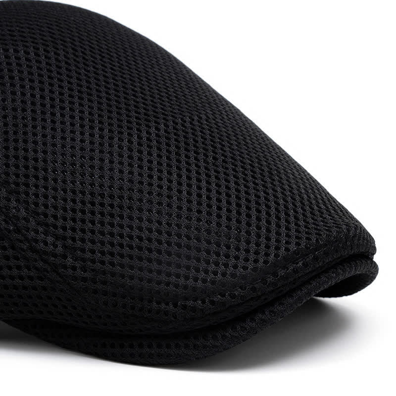 Béret d'été plat en maille de couleur unie - image 4