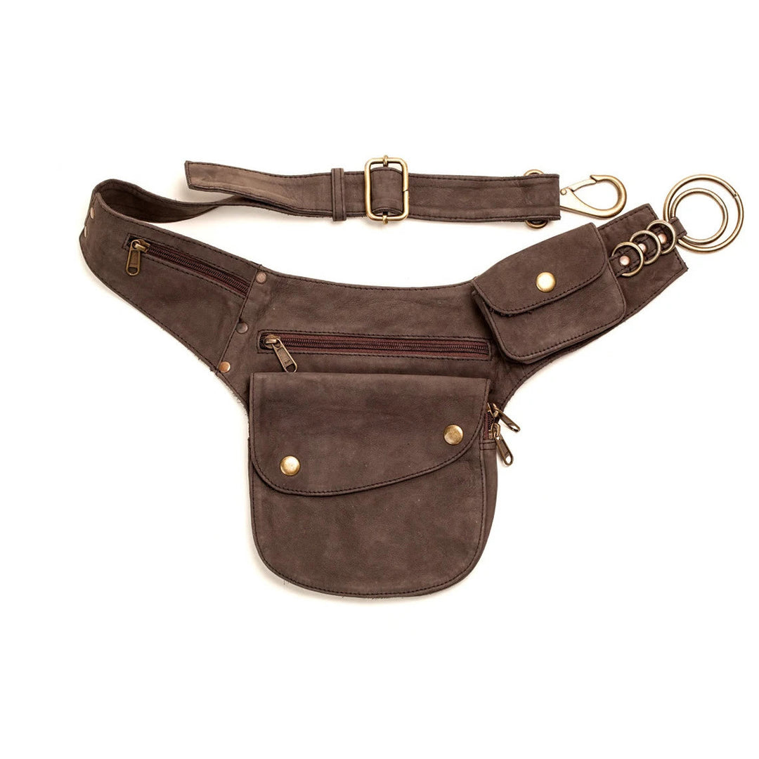 Sac banane rétro pour téléphone portable, loisirs, voyage, randonnée, pour femme - Café - image 10