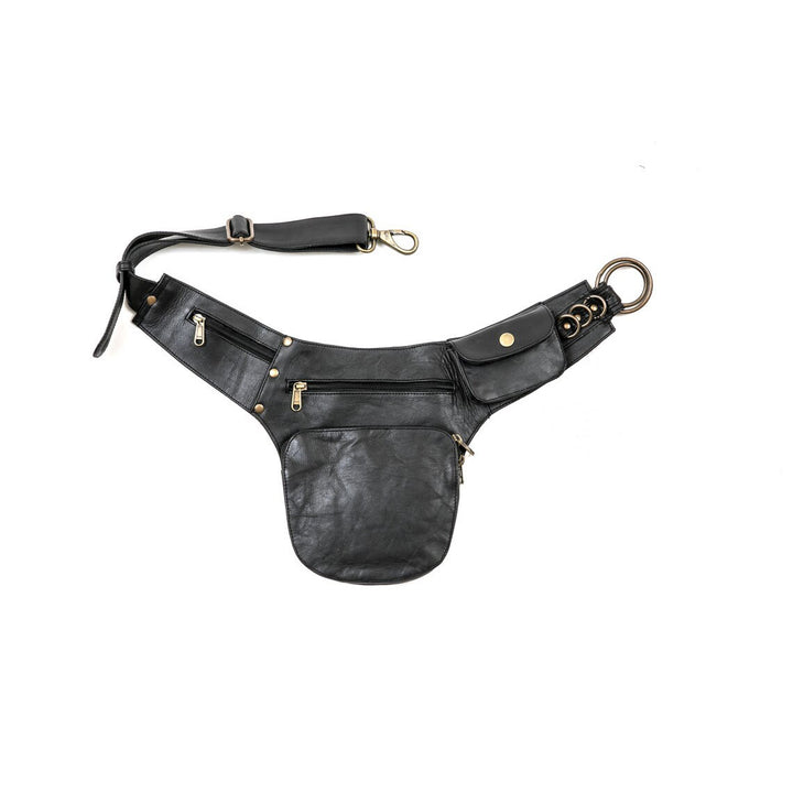 Sac banane rétro pour téléphone portable, loisirs, voyage, randonnée, pour femme - Noir - image 3
