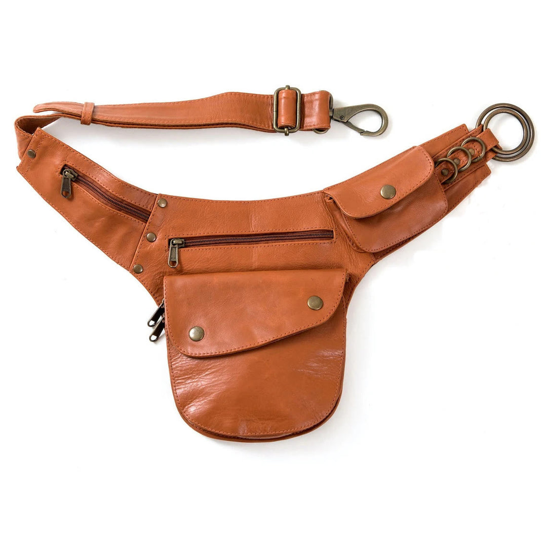 Sac banane rétro pour téléphone portable, loisirs, voyage, randonnée, pour femme - Orange - image 11