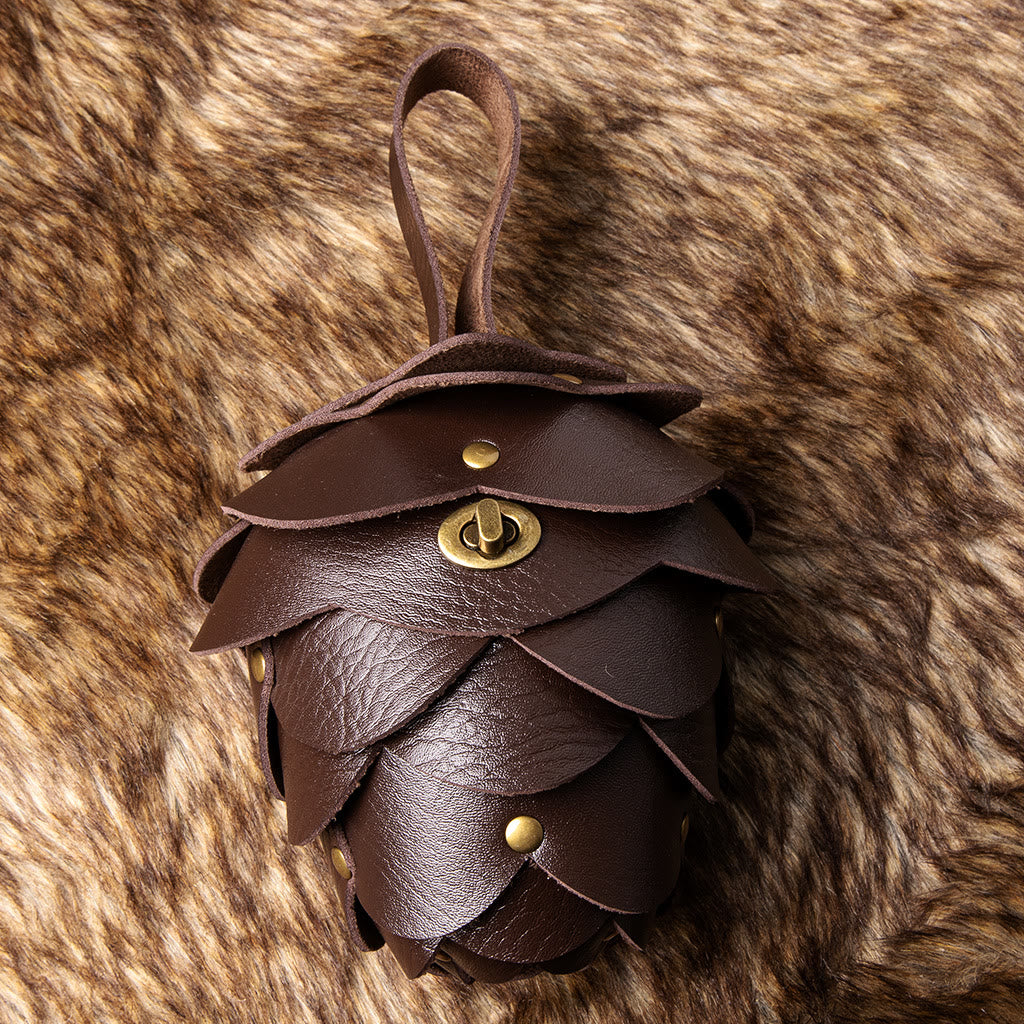 Sac banane rétro personnalisé en forme de pomme de pin pour femme - Pomme de pin - Brun - image 3
