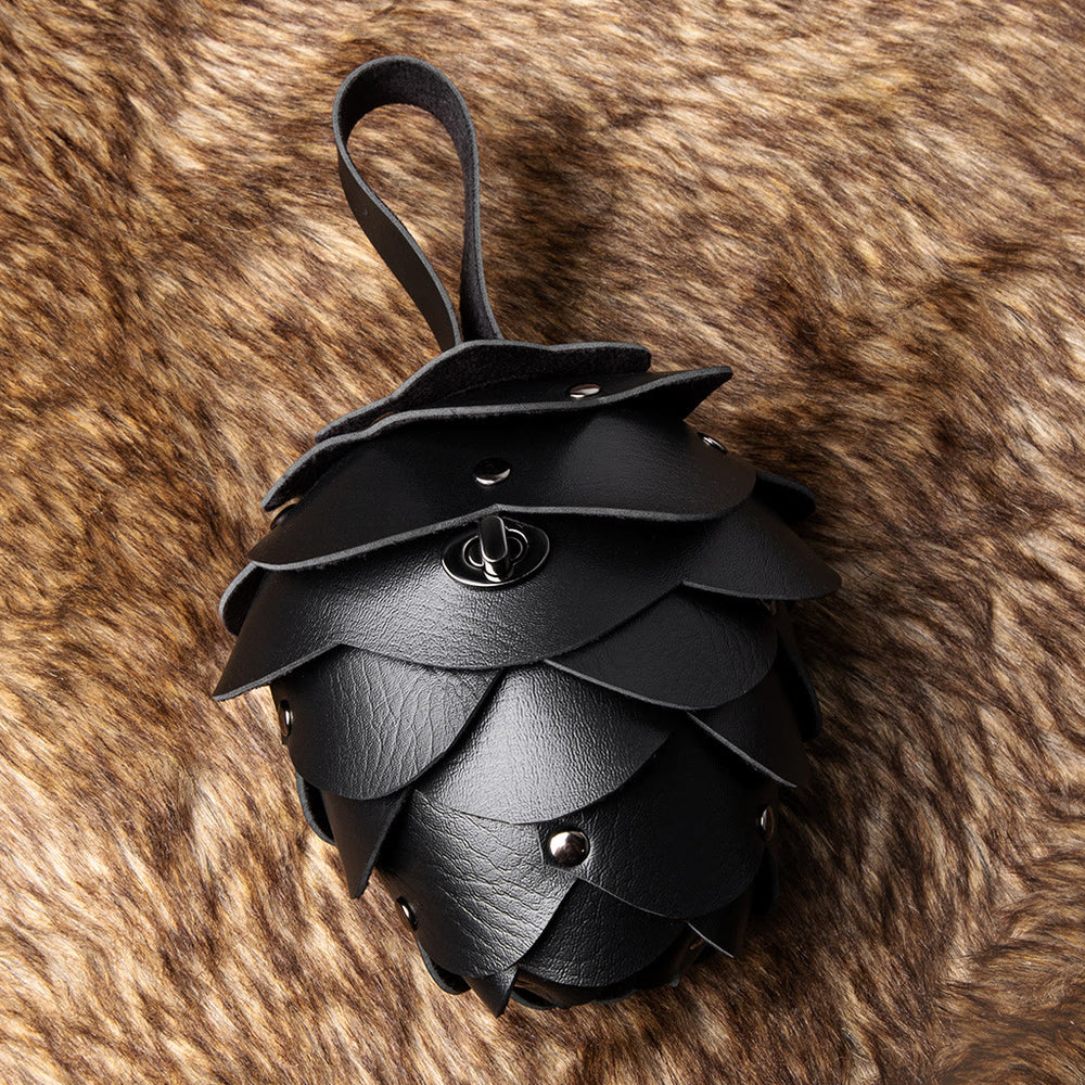 Sac banane rétro personnalisé en forme de pomme de pin pour femme - Pomme de pin - Noir - image 2