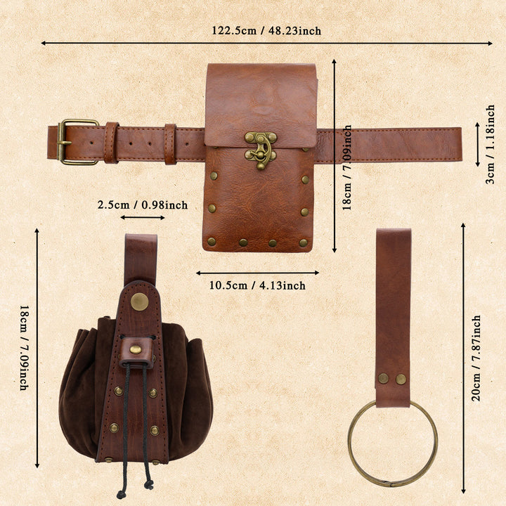 Accessoires de costume de cosplay d'Halloween, ceinture rétro avec sac banane - image 8