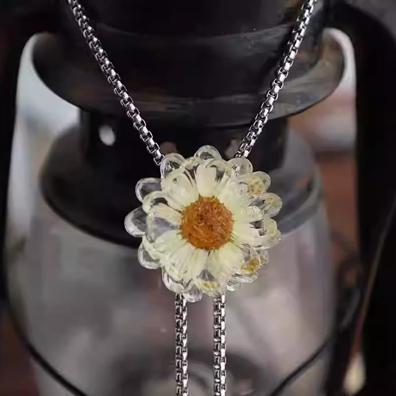 Cravate bolo pour femme en marguerite séchée faite à la main - image 2
