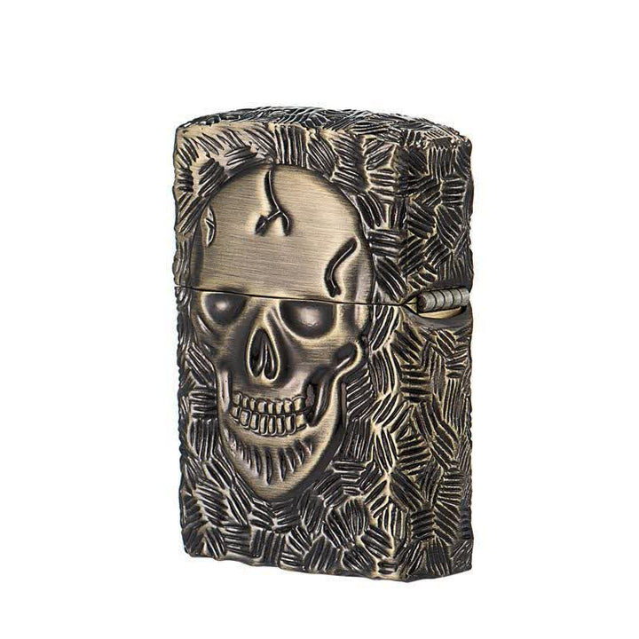Briquet à kérosène rechargeable à motif squelette d'Halloween - Bronze - image 3