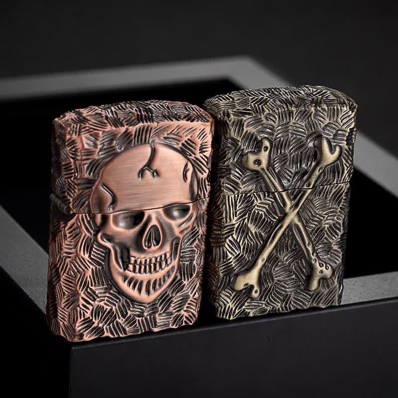 Briquet à kérosène rechargeable à motif squelette d'Halloween - image 2