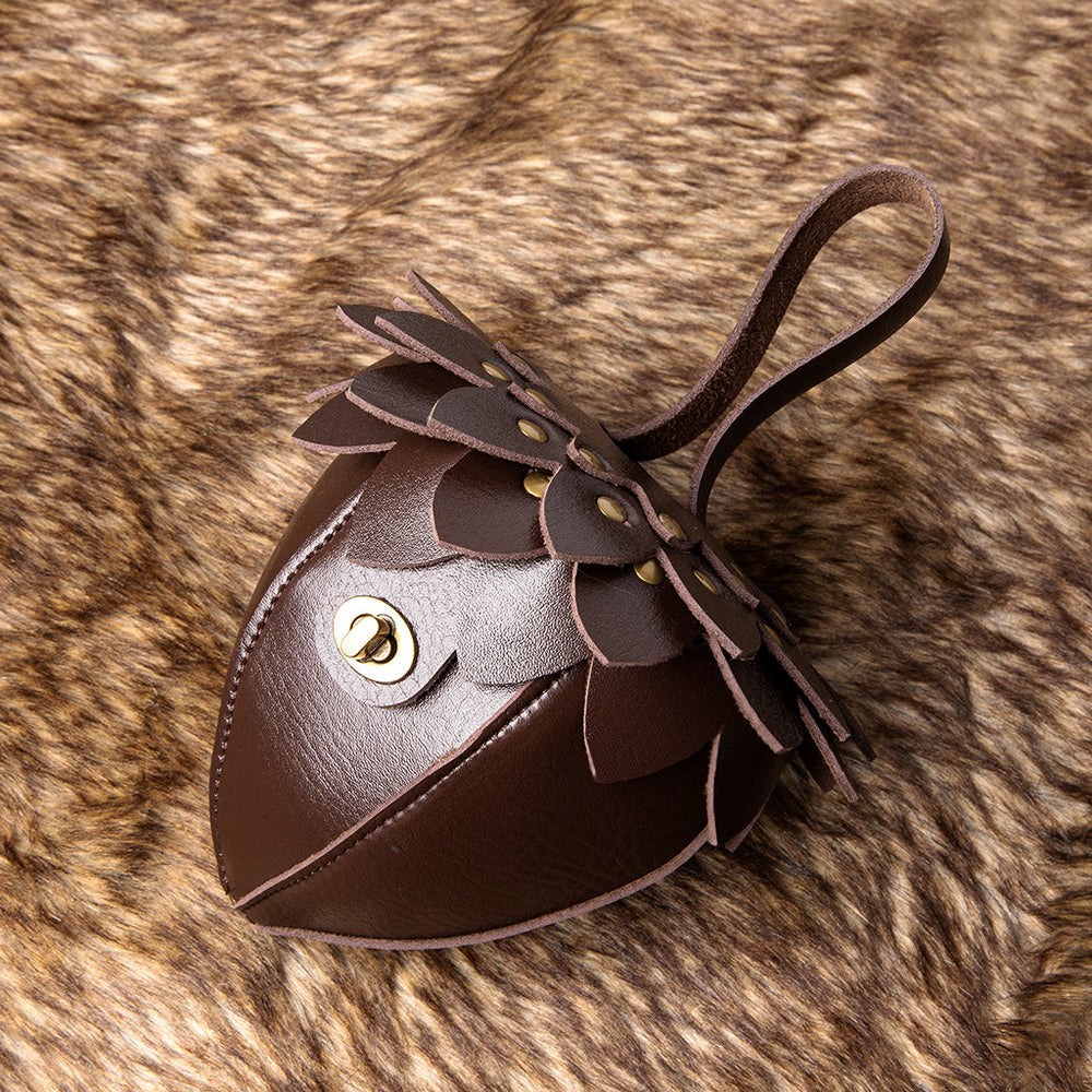 Sac ceinture rétro personnalisé en forme de châtaigne pour femme - Châtaigne - Brun - image 2