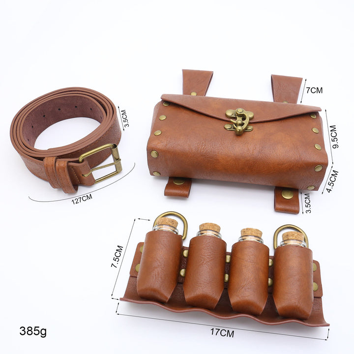 Lot de 3 ceintures vikings pour Halloween, accessoires de cosplay, bouteille magique - image 7