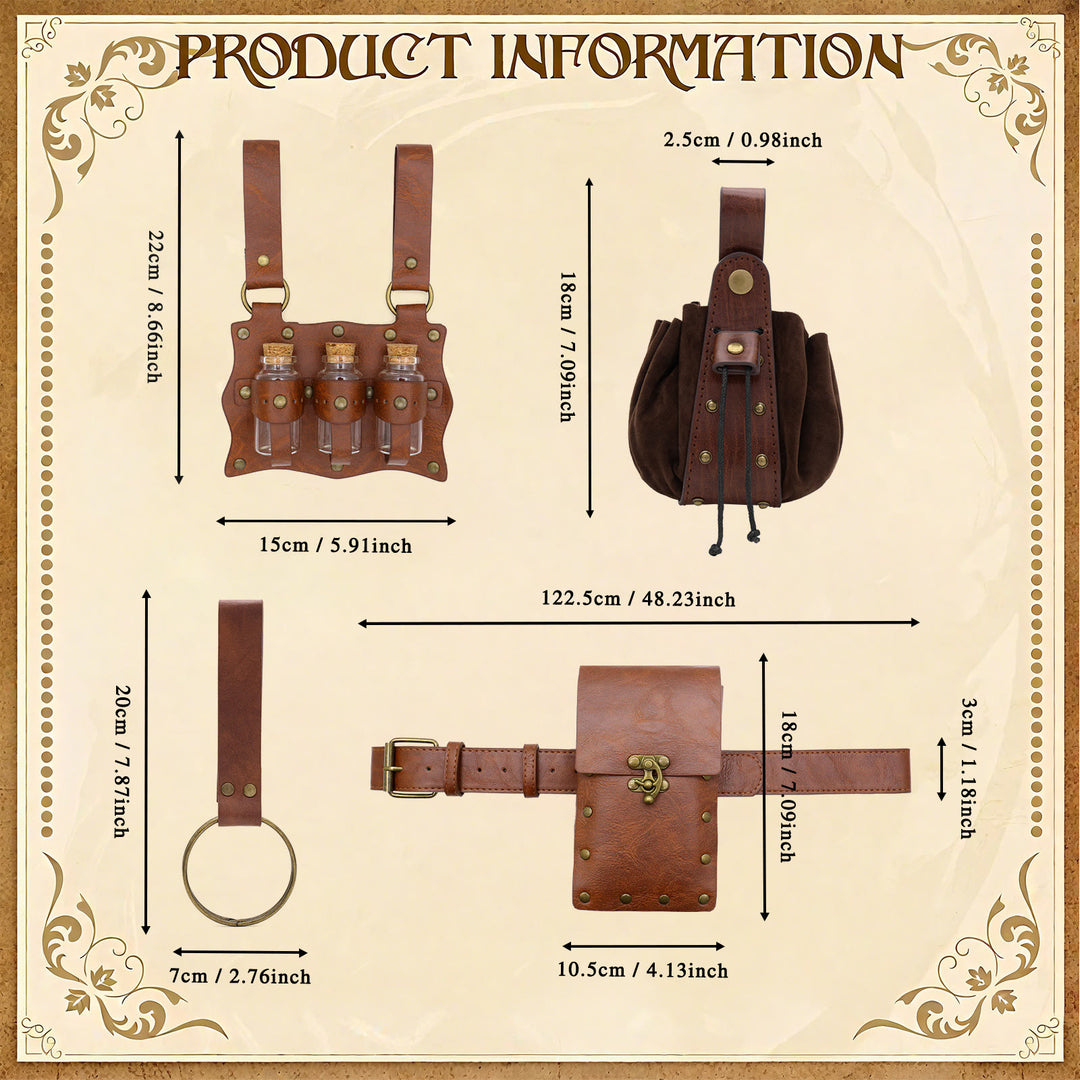 Ensemble de ceinture et portefeuille pour bouteille magique pour Halloween Cosplay - image 9