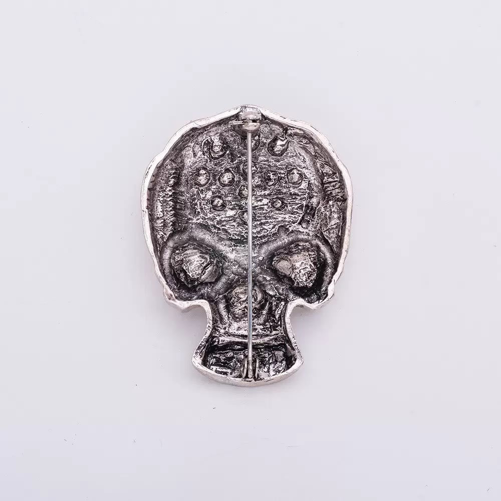 Broche exquise en strass pour Halloween, accessoire de tête de mort - image 6