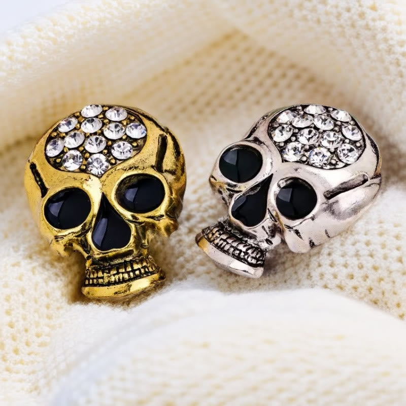 Broche exquise en strass pour Halloween, accessoire de tête de mort - image 1