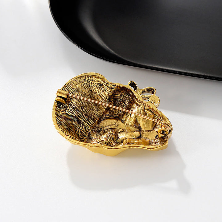 Broche crâne de pirate en diamant pour Halloween - image 4