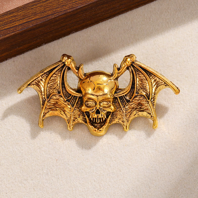 Accessoire créatif pour broche chauve-souris et crâne d'Halloween - Doré - image 3