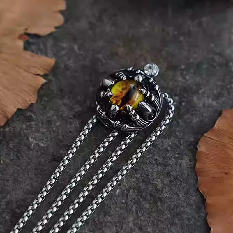 Cravate bolo en acier faite à la main avec griffes œil de démon rétro - image 6