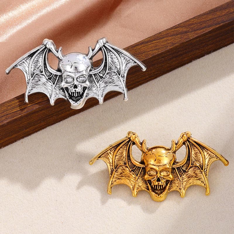 Accessoire créatif pour broche chauve-souris et crâne d'Halloween - image 1