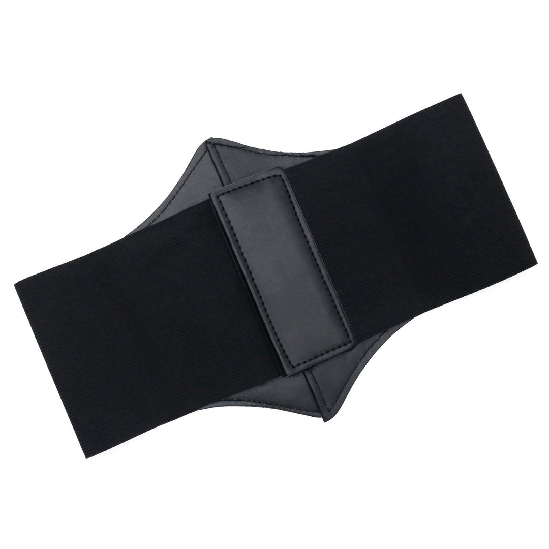 Ceinture corset noire élégante à boucle et sangle pour femme - image 7
