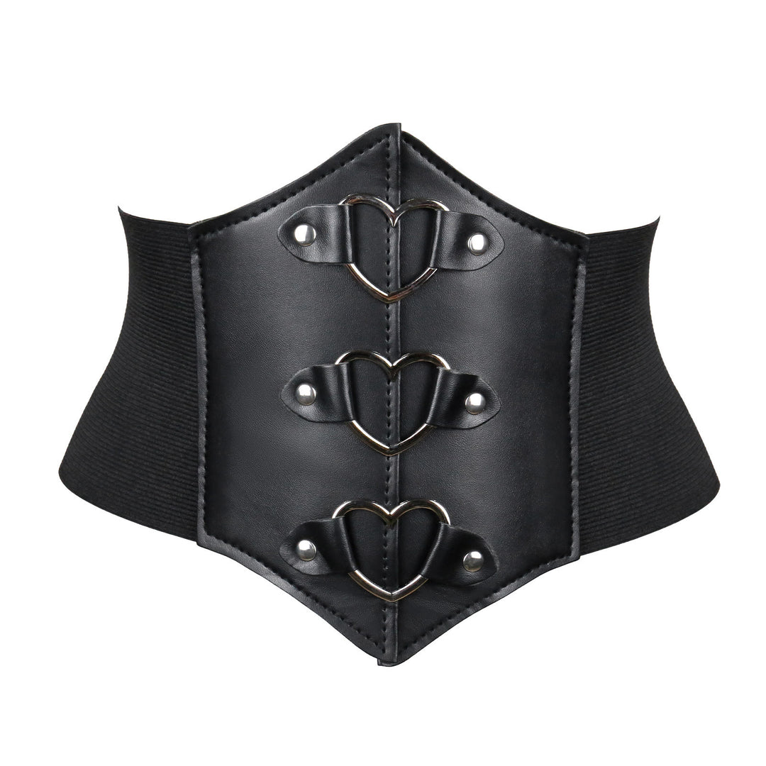 Ceinture corset noire élégante à boucle et sangle pour femme - Boucle d'amour - image 5