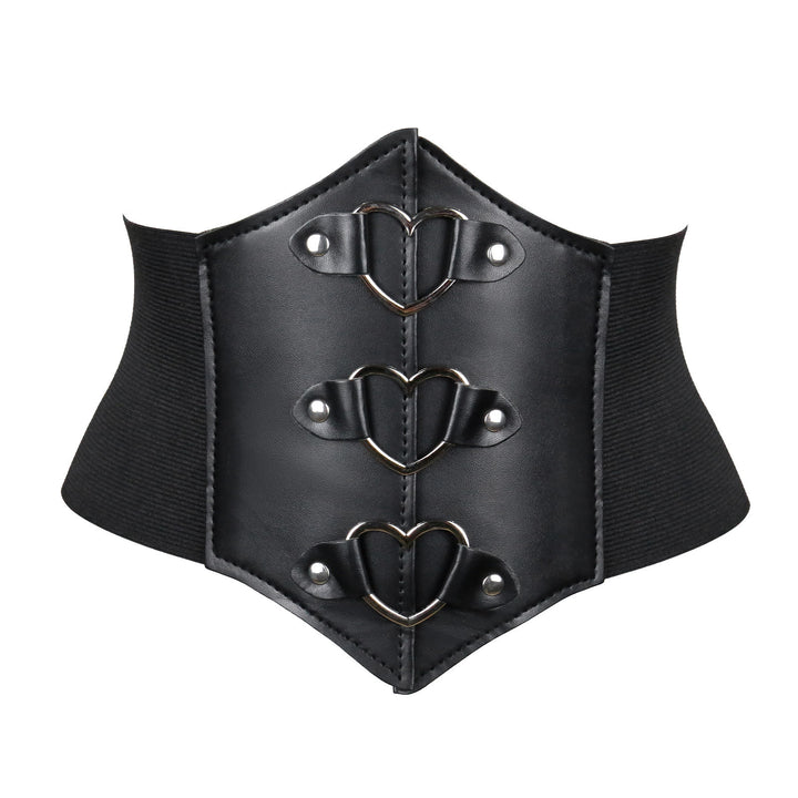 Ceinture corset noire élégante à boucle et sangle pour femme - Boucle d'amour - image 5