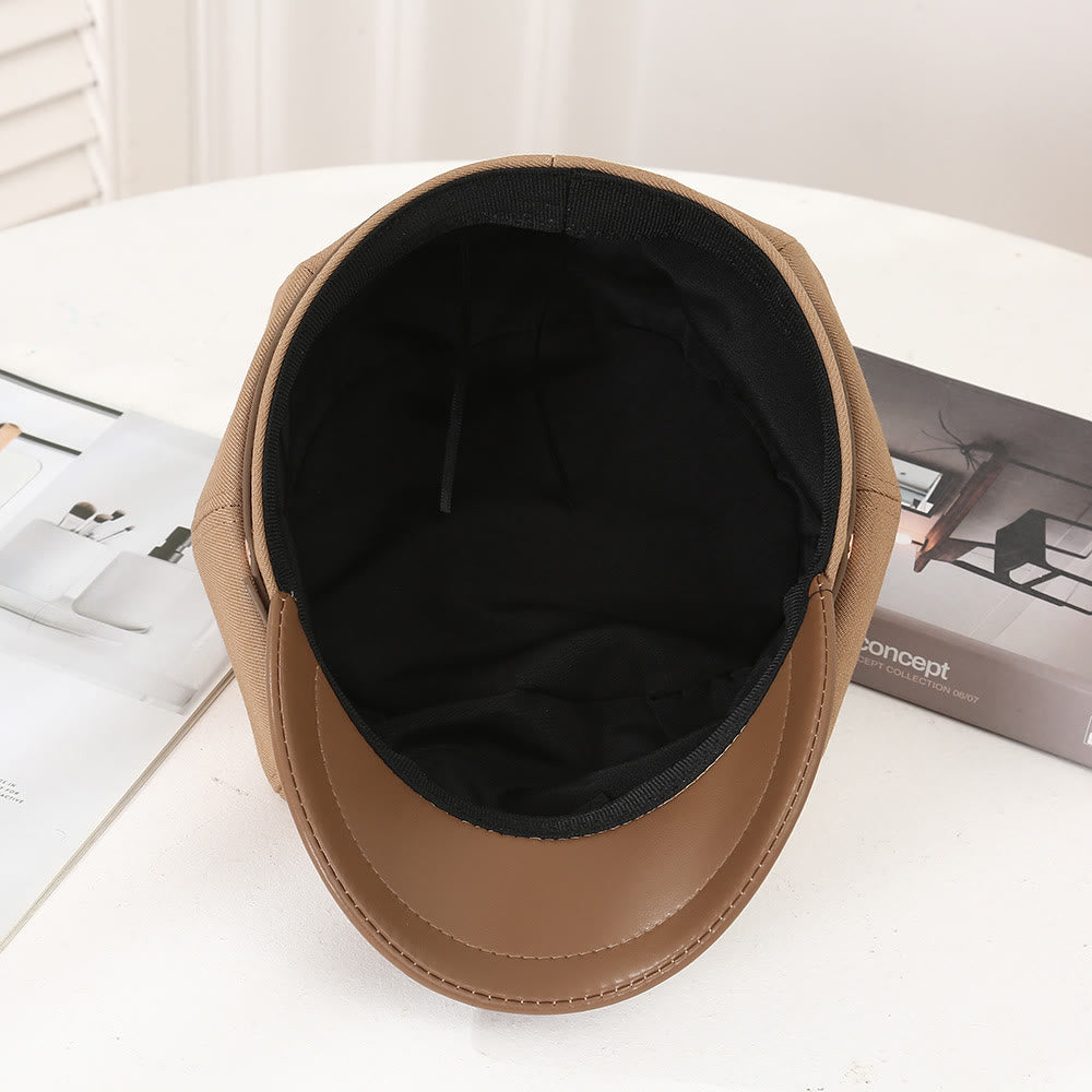 Béret pour femme avec boucle en cuir de style britannique - image 2