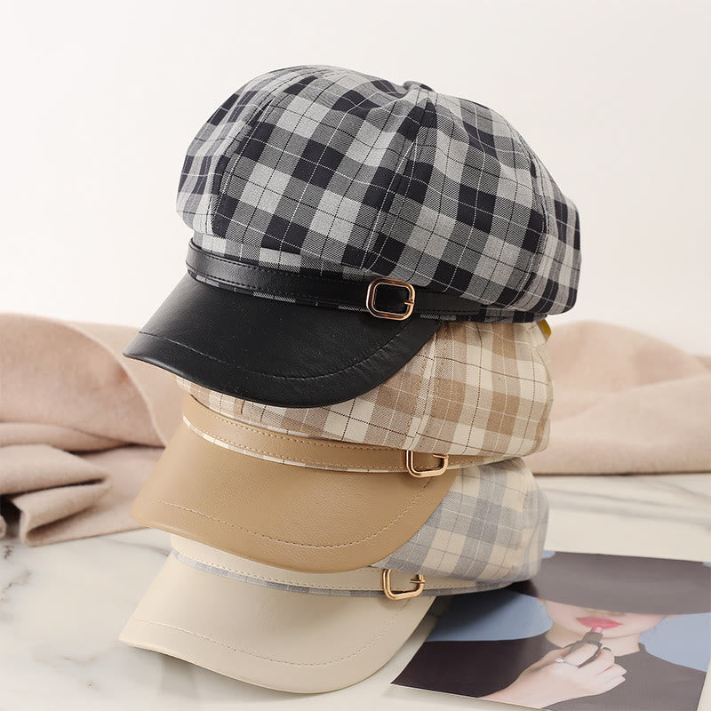 Béret rétro à boucle métallique pour femme - image 3